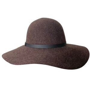 Nordstrom Wool Wide Brim Hat Chocolate Brown